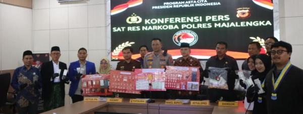 Selama Dua Pekan, Polres Majalengka Ungkap Lima Kasus Sabu dan OKT